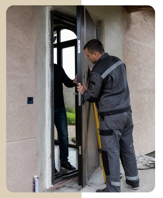Профессиональная установка уличной двери под ключ в Зиме